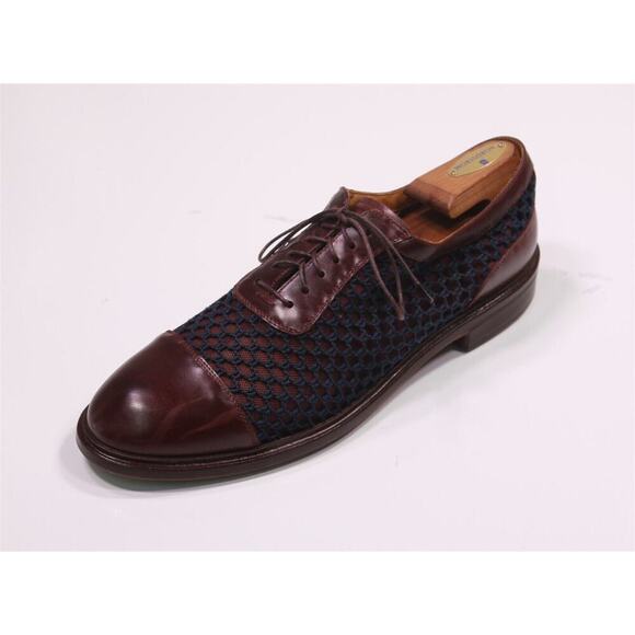 Paul Smith Oxblood Captoe Netted Oxford Leather Dress Shoes Eu 43 - US 10 - Picture 1 of 13